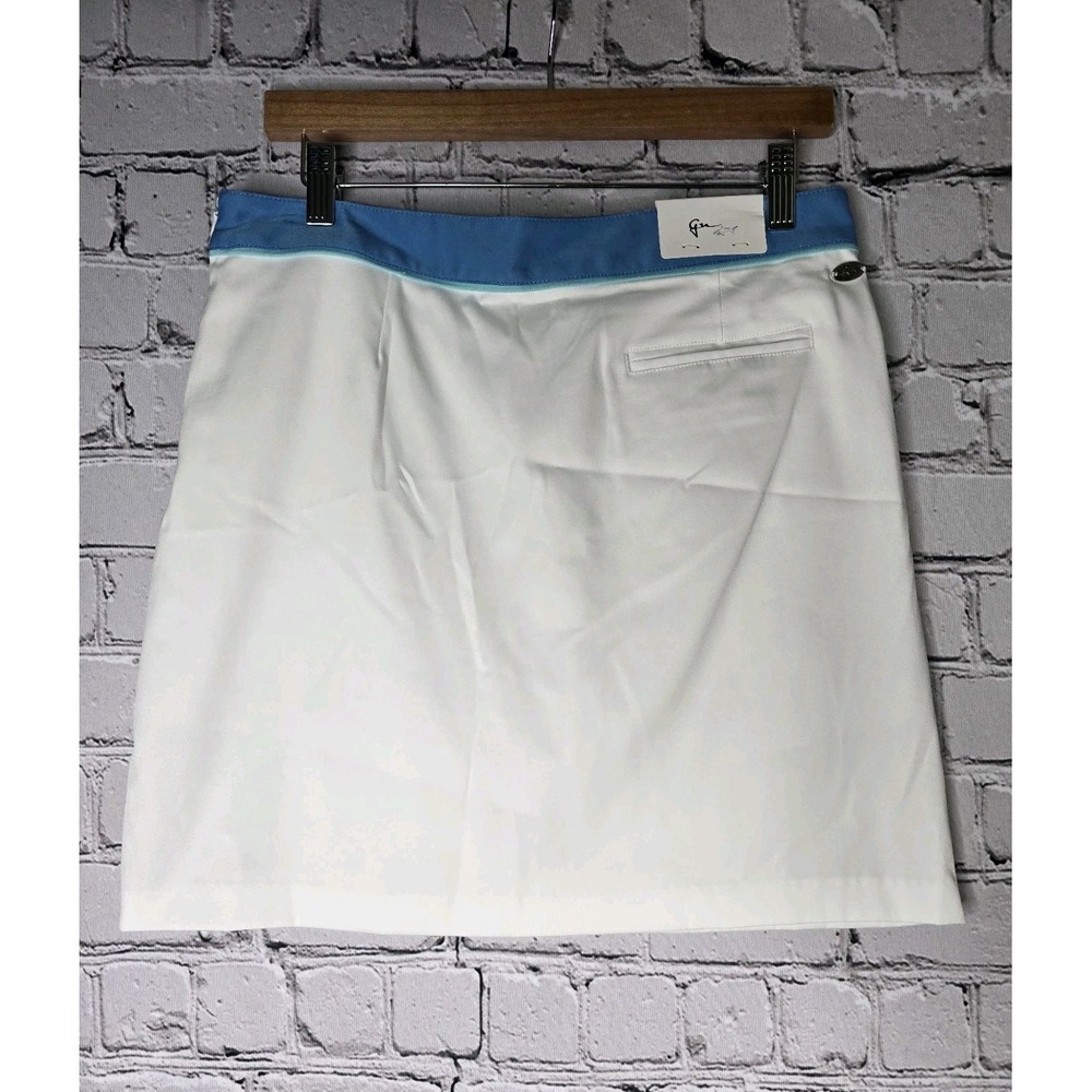 Greg Norman Collection Women's Sunset Park Print Skort White Blue New Size 6 - Picture 9 of 11